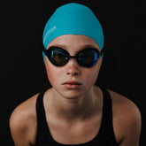 JEORGE Swimming goggles, competition wide vision mirror coating lens anti-fog UV protect goggles (Black)